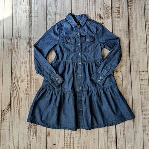 Calvin Klein Girl Chambray Denim Dress Size 7